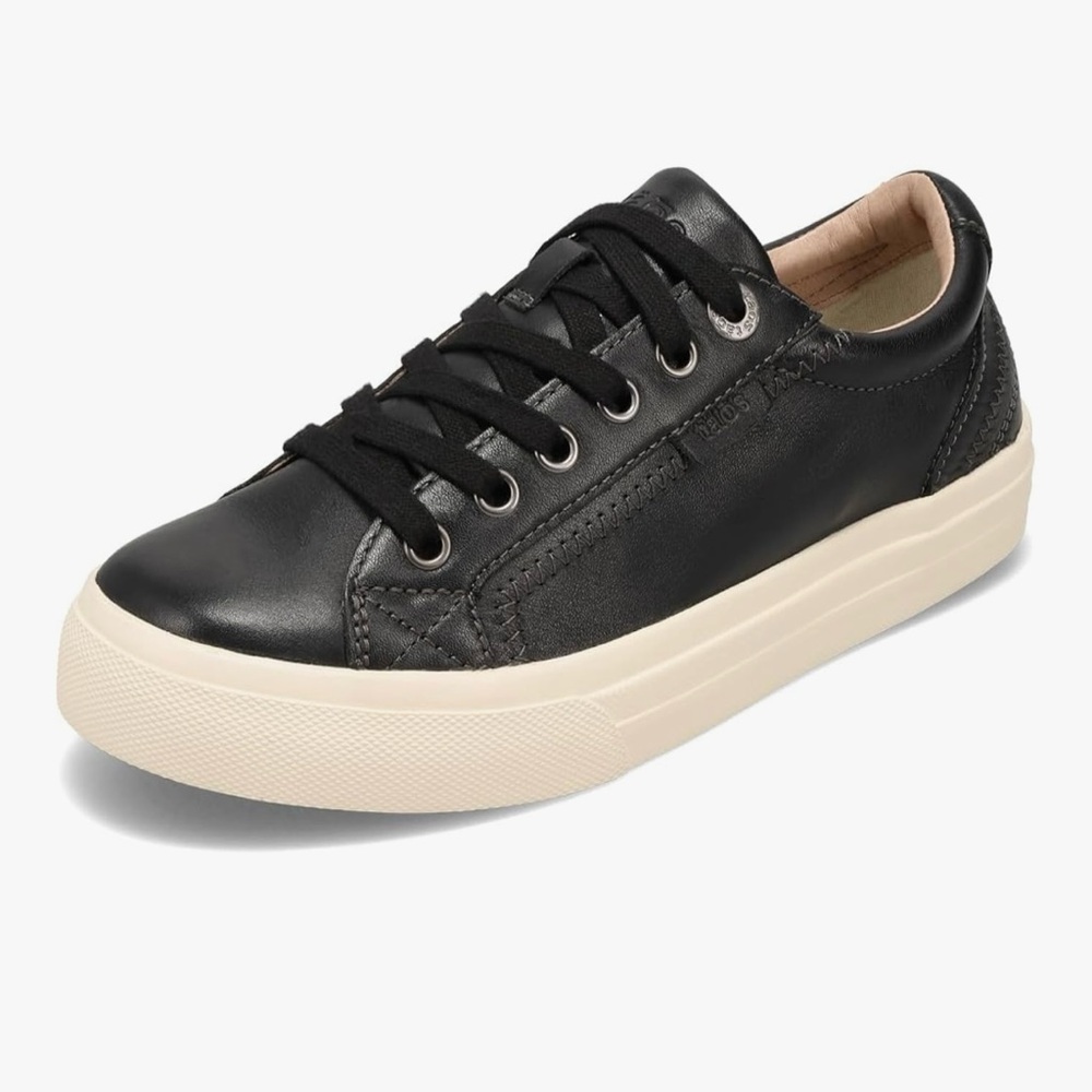 Taos Black Leather Stylish Sneakers Never Worn!!!